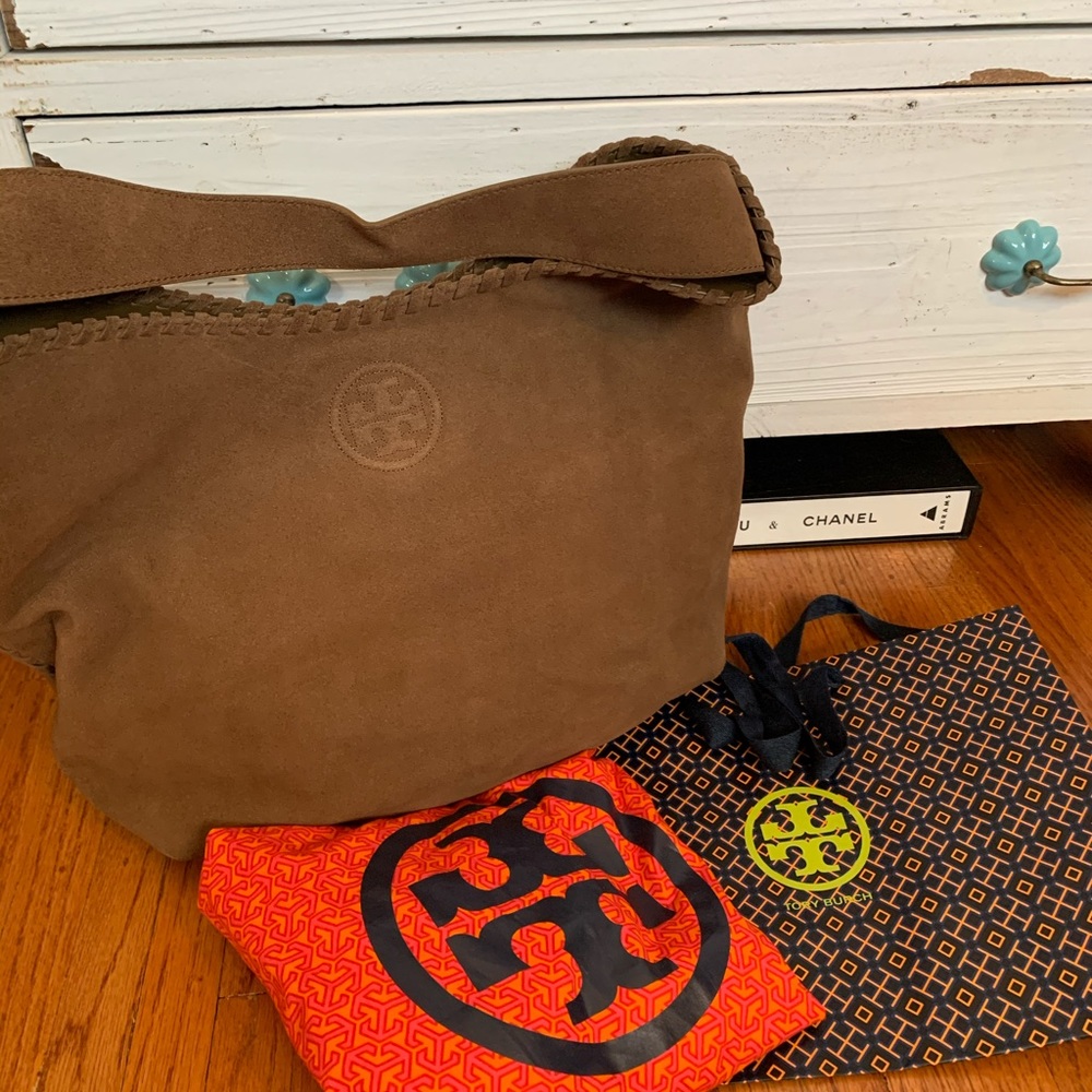 NWT Tory Burch Marion Suede Hobo